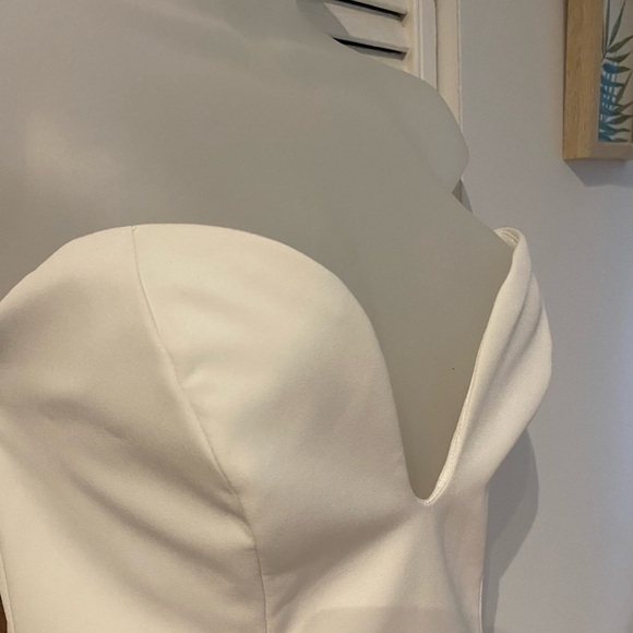 Zara white Strapless Mini Dress - Picture 4 of 6